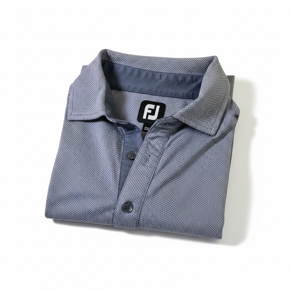 FootJoy Golf Polo Mens Medium Blue Geometric Print The Golf Club of Edmond FJ - Picture 8 of 8